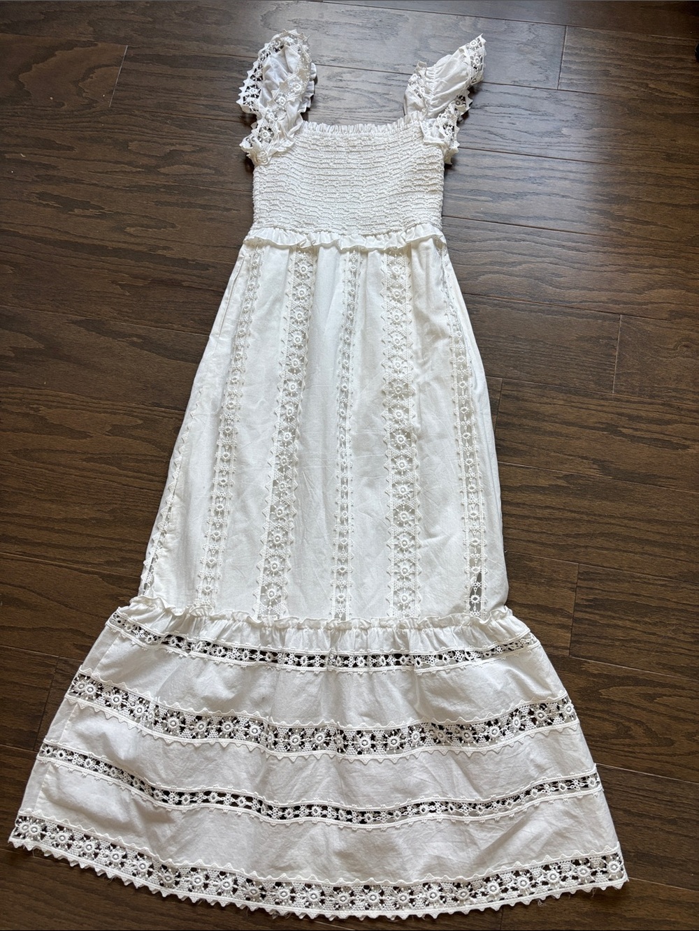SAYLOR Elin embroider Eyelet Lace Midi Dress - Picture 14 of 14